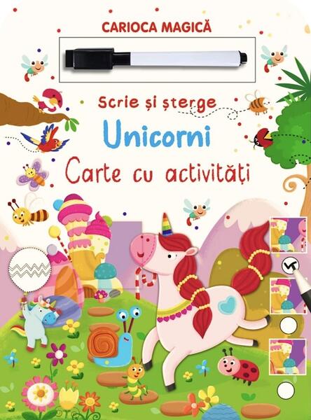 Scrie și Șterge. Carioca Magică. Unicorni - Flamingo