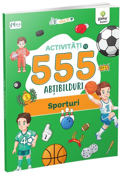 Activități cu 555 abțibilduri - Sporturi. Stick it! - Gama Junior