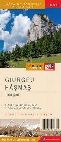 Munții Giurgeu - Hasmas. Hartă de drumeție - Schubert & Franzke