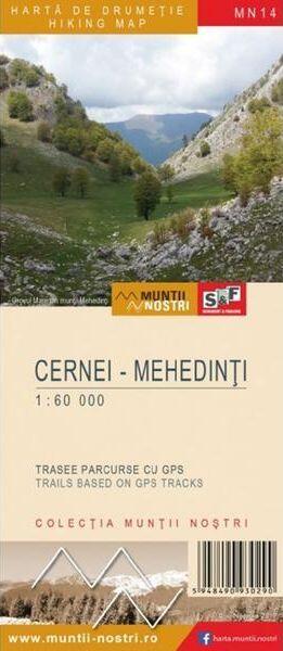 Munții Cernei-Mehedinți. Hartă de drumeție - Schubert & Franzke