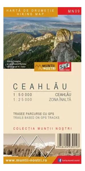 Masivului Ceahlău - Hartă de drumeție - Schubert & Franzke