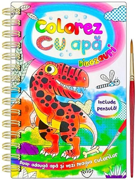 Colorez cu apă - Dinozauri - Flamingo