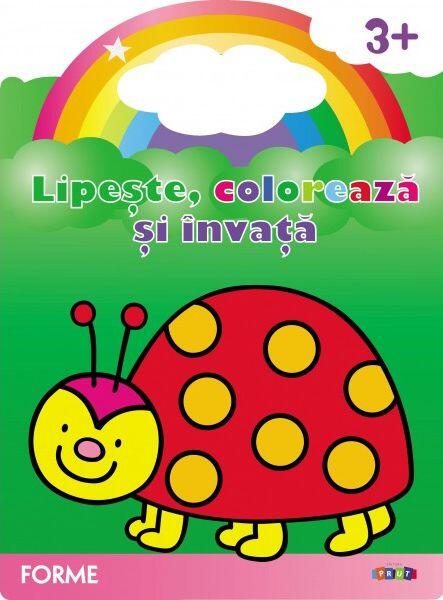 Lipește, colorează și învață. Forme. Buburuza - Prut
