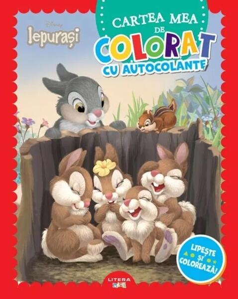 Disney Iepurași. Cartea mea de colorat cu autocolante - Disney - Litera mică