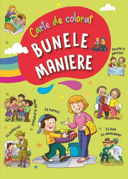 Bunele maniere 2. Carte de colorat (verde) - Flamingo