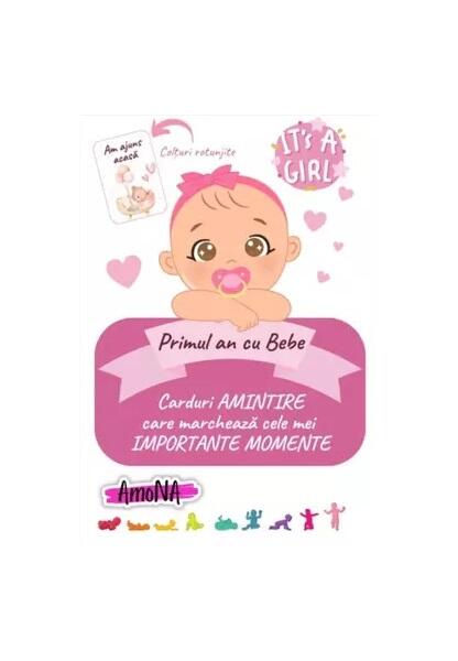 Cartonașe Primul an cu Bebe - Fetiță - AmoNA