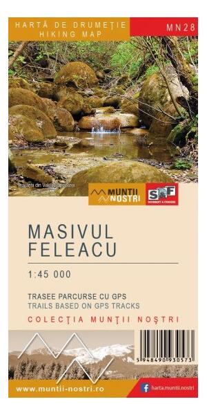 Masivul Feleacu. Hartă de drumeție - Schubert & Franzke