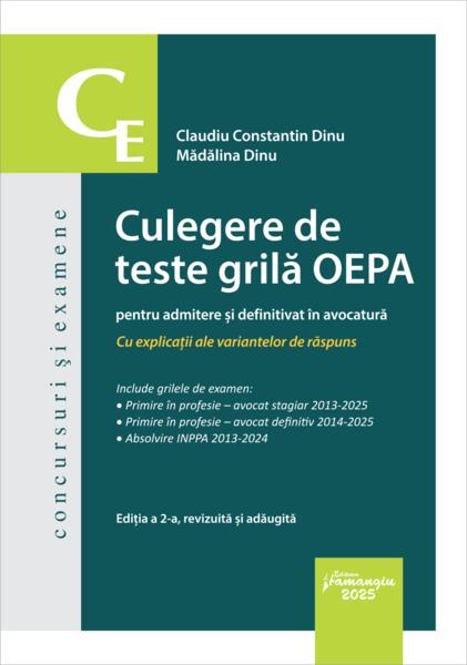 Culegere de teste grilă OEPA pentru admitere și definitivat în avocatură - Paperback brosat - Hamangiu