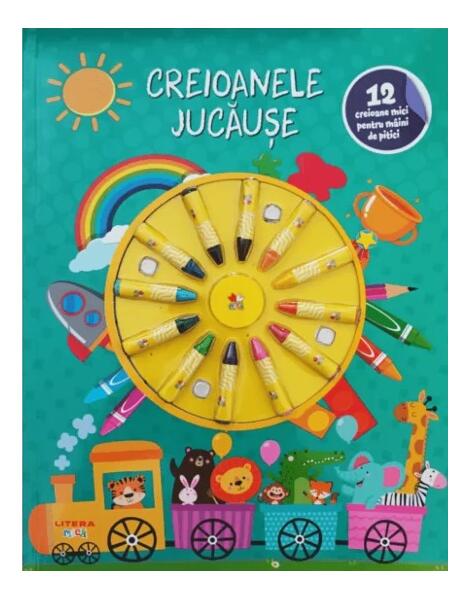 Creioanele jucăușe - carte de colorat - Litera mică