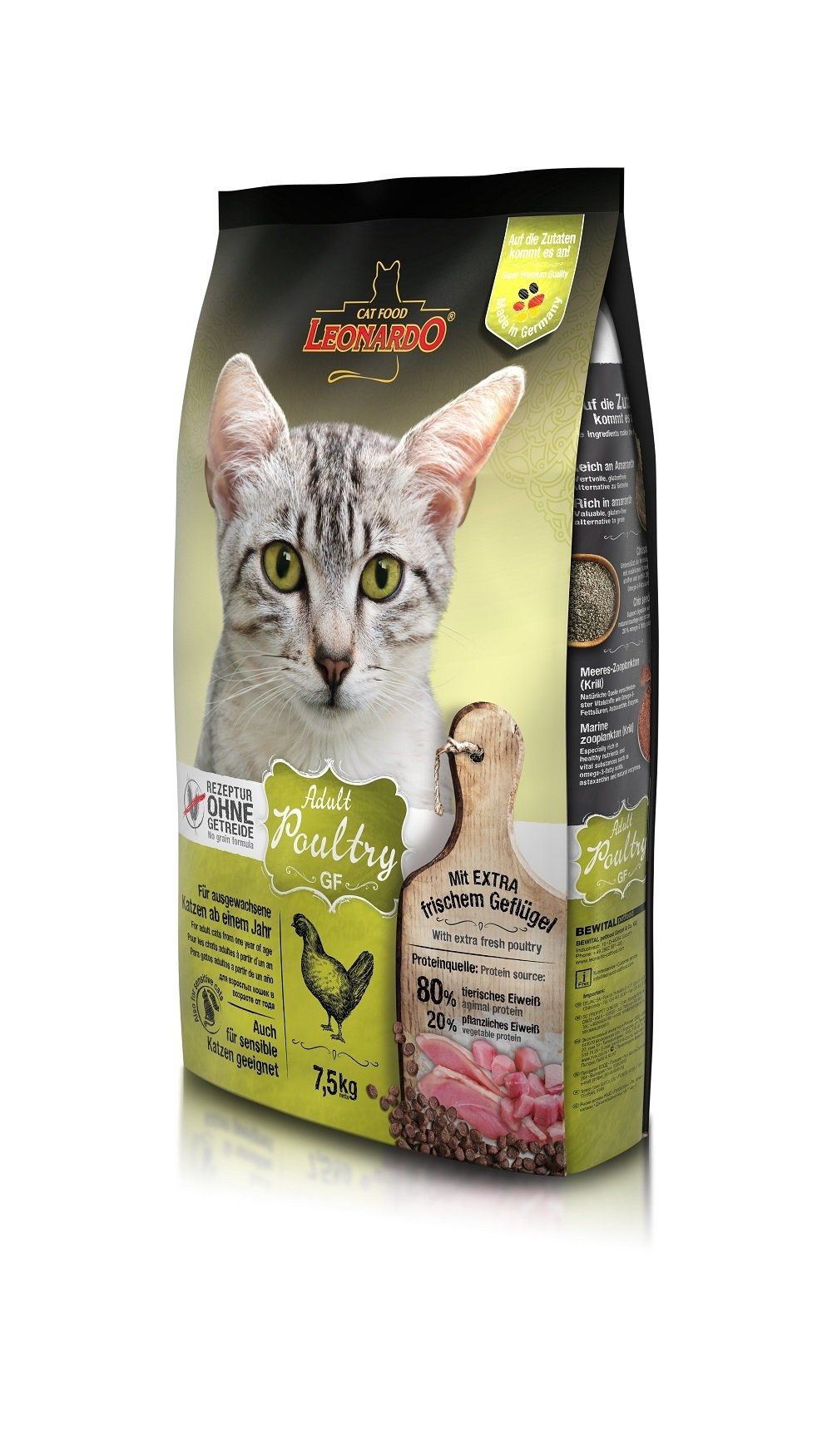 Leonardo Cat Adult Grain Free Pasare, 7.5 kg