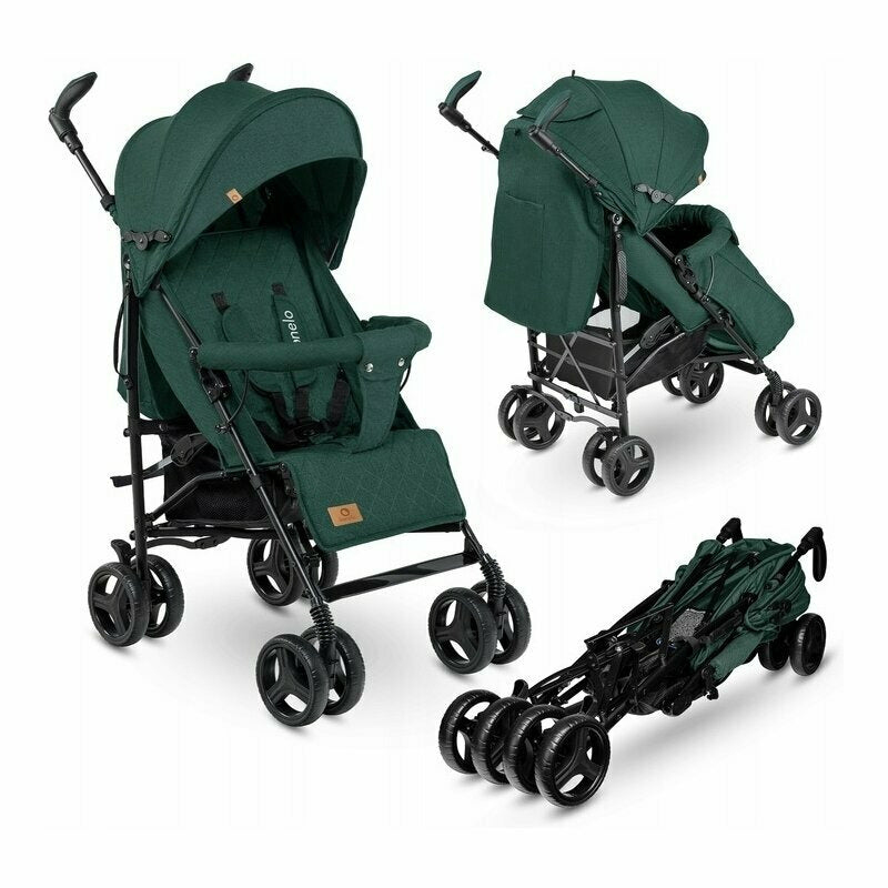 Lionelo - Carucior sport Irma, Cu husa de picioare, Cu plasa de tantari, Conform cu standardul european de securitate EN1888-1, Verde Inchis, Resigilat