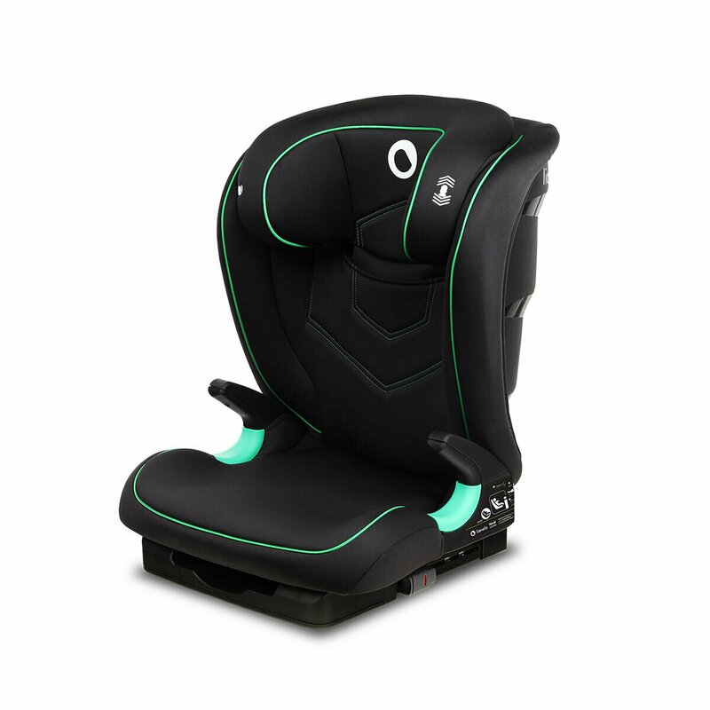 Scaun auto i-Size, Lionelo, Neal, Spatar reglabil in3 pozitii, Tetiera in 14 pozitii, Suport sticla inclus, 15-36 Kg, 100-150 cm, Cu Isofix, Conform ECE R129, Negru