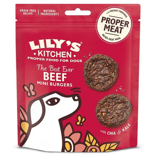 Lily's Kitchen the Best Ever Beef Mini Burgers Dog Treats, 70 g