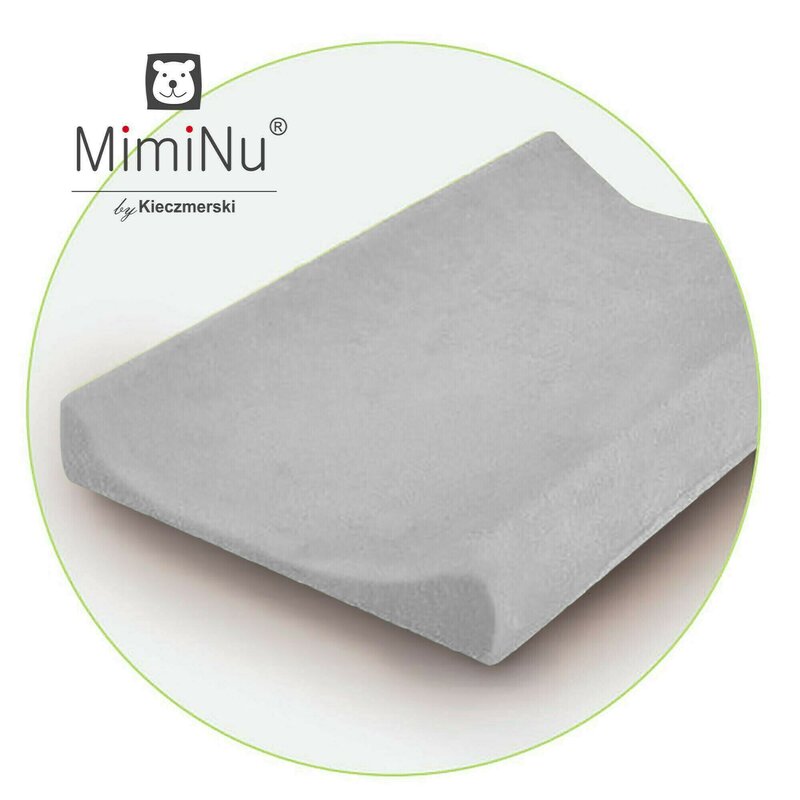 Husa, MimiNu, Universala, Pentru saltea de infasat, Cu elastic, Din Jersey, Material certificat Oeko Tex Standard 100, Gray