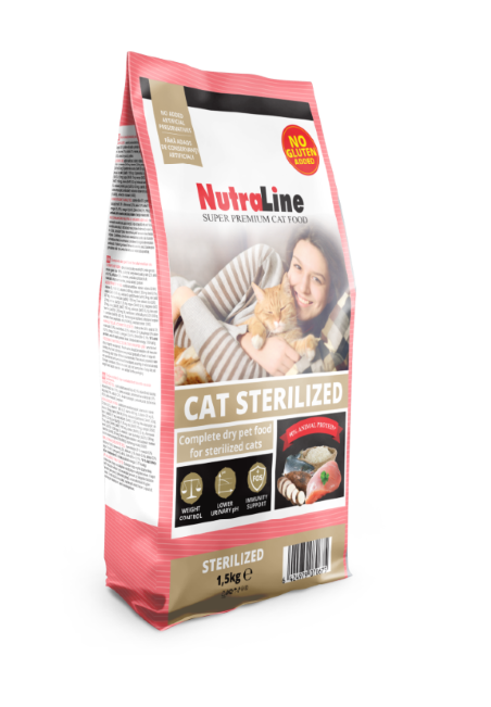 Hrana uscata pisici, Nutraline Sterilized, 10 kg