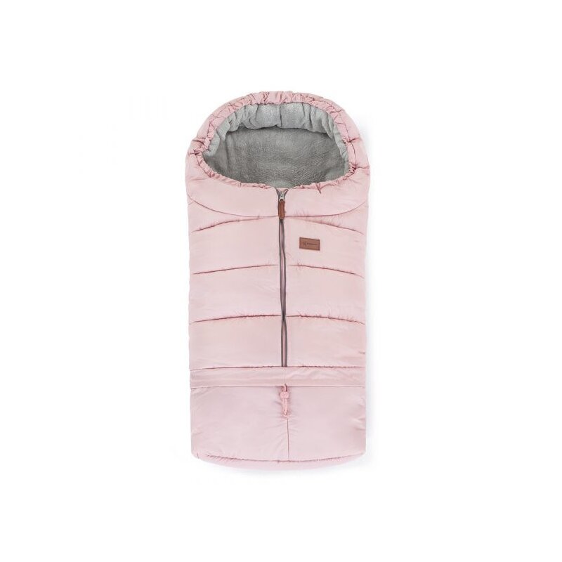 Sac de iarna, Petite&Mars, Jibot, Pentru carucior, landou sau scaun auto, 100x48 cm, Impermeabil, Cu elemente reflectorizante, Extensibil, 3 in 1, Dusty Pink