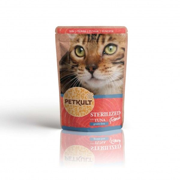 Hrana umeda pentru pisici Petkult Sterilised cu Ton, 100 g