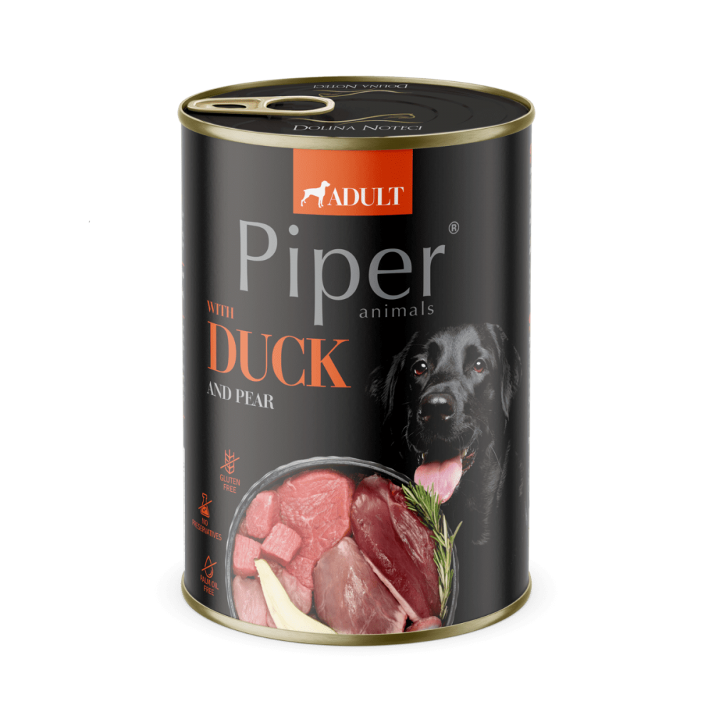 Piper Adult Dog, Carne de Rata si Pere, 400 g
