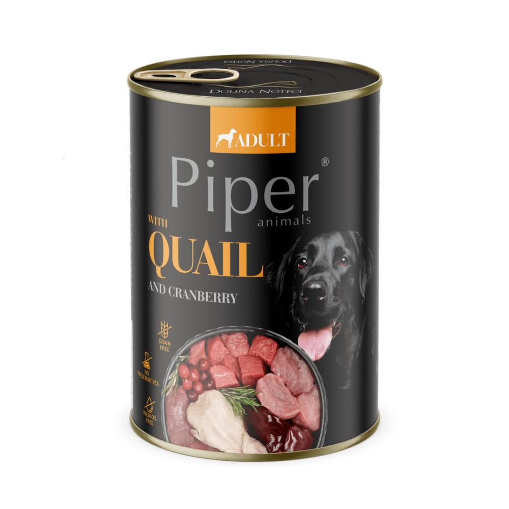 Piper Adult Dog, Prepelita si Merisoare, 400 g