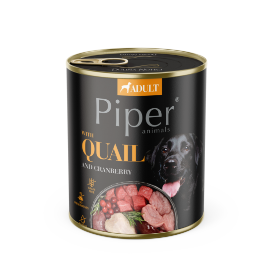 Piper Adult Dog, Prepelita si Merisoare, 800 g