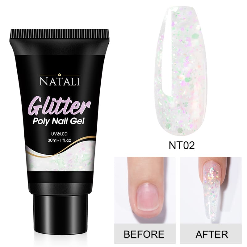 Polygel Glitter Natali Nt02 30Gr - Nt01 - Everin