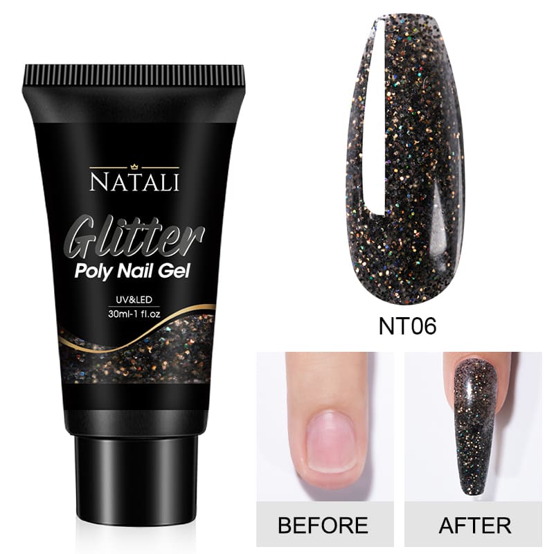 Polygel Glitter Natali Nt06 30Gr - Nt01 - Everin