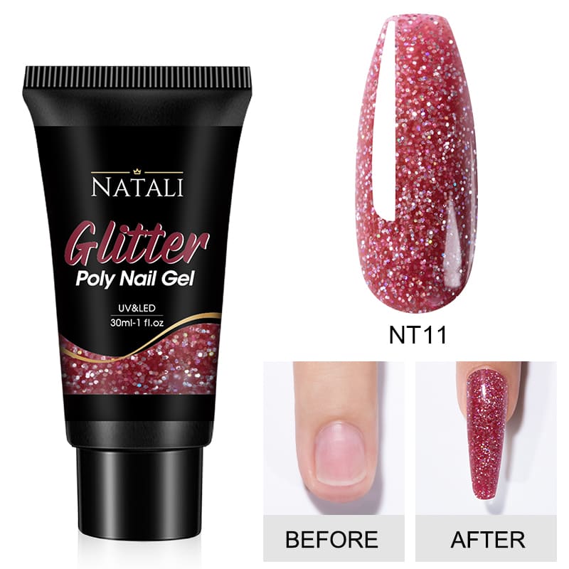Polygel Glitter Natali Nt11 30Gr - Nt03 - Everin