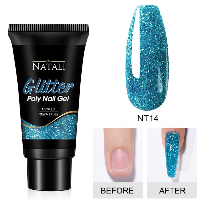 Polygel Glitter Natali Nt14 30Gr - Nt06 - Everin