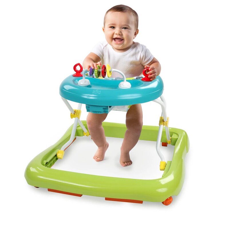 Premergator interactiv,Bright Starts, Giggling Safari, Reglabil pe 3 inaltimi diferite, De la 6 luni, Suporta 11 kg, Multicolor