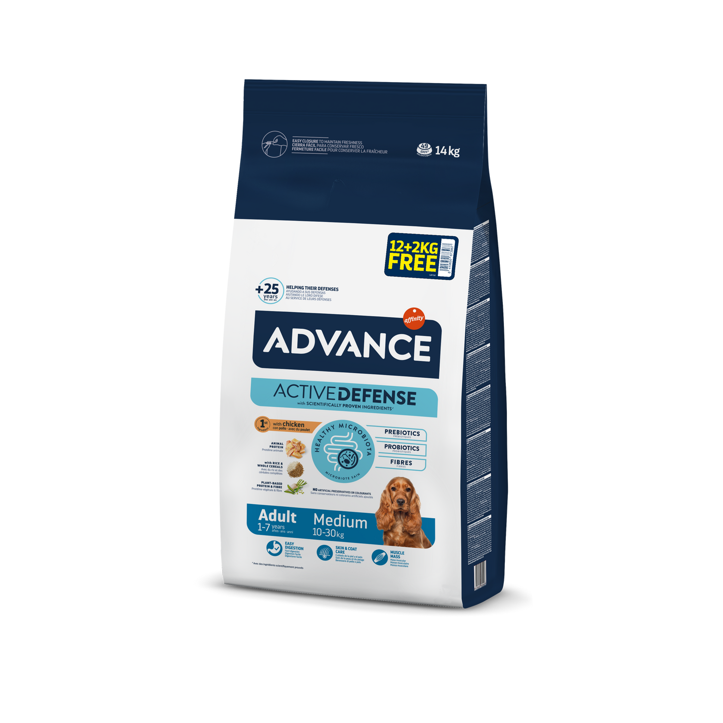Advance Dog Medium Adult, 12+2 kg
