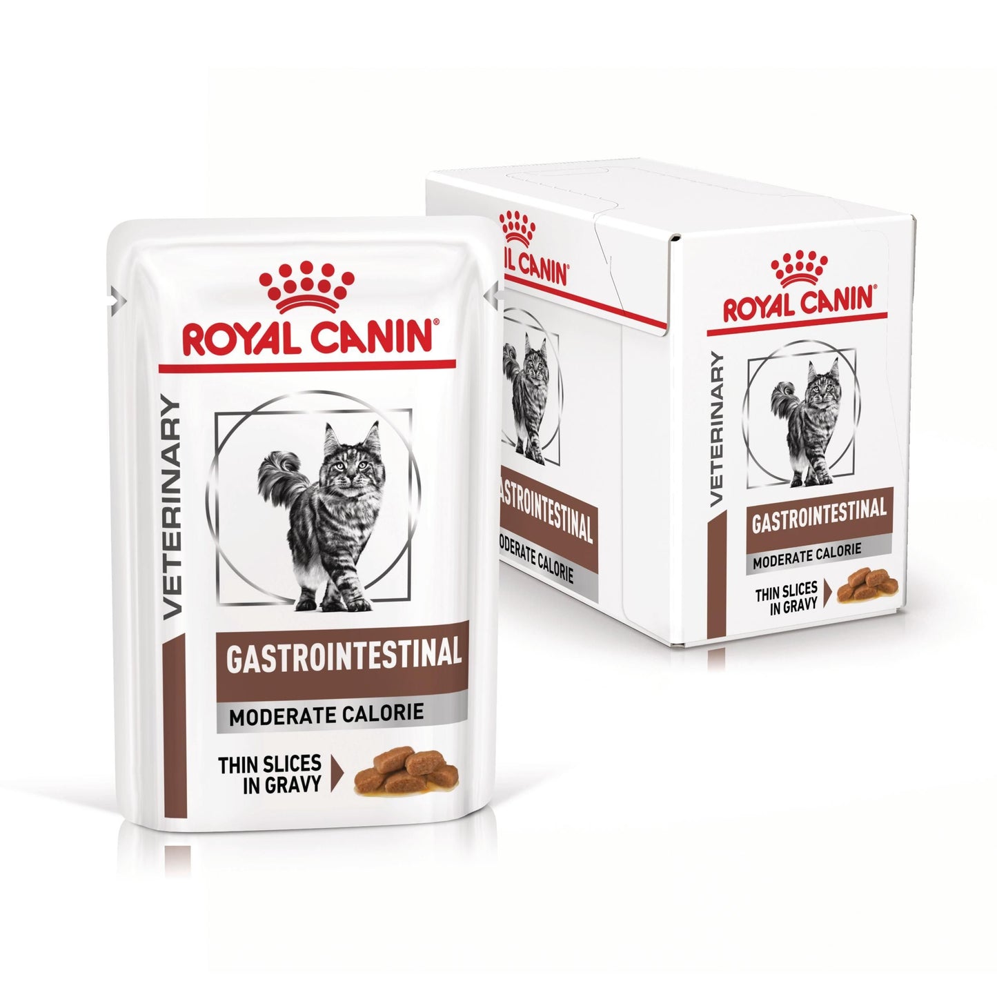 ROYAL CANIN Gastrointestinal Moderate Calorie, dieta veterinara, plic hrana umeda pisici, sistem digestiv, (in sos), 12x85 g