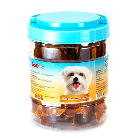Recompense Pentru Caini Biodog Piept De Pui Fileuri 500 Gr/ Ca-01h