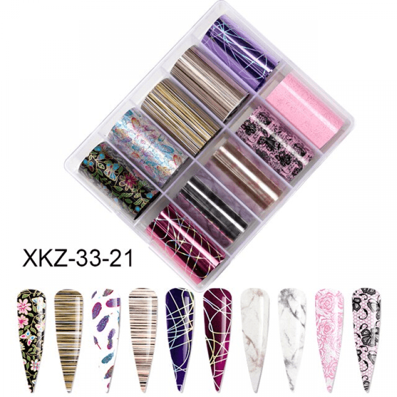 Set 10 Folii De Transfer 100X4Cm. Xkz-33-21 - Xkz-33-21