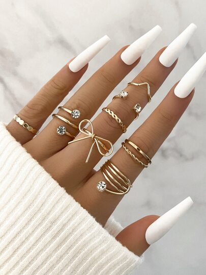 Set 8 Inele Aurii Pentru Poze- Jo699Hb - Jo699Hb