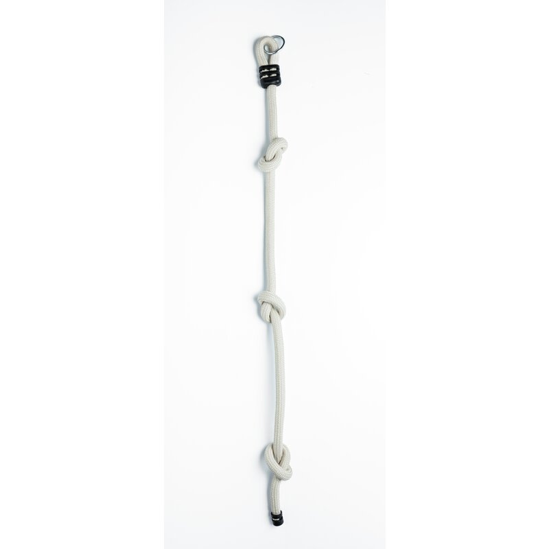Sfoara de catarat, Dice, Pentru spatiul de joaca, Cu noduri, Pana la 260 cm, Din sfoara impletita de 26 mm, 3 ani+, Beige