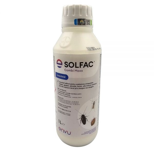 Solfac Combi Maxx 1L solutie insecticid anti plosnite de pat muste tantari gandaci furnici