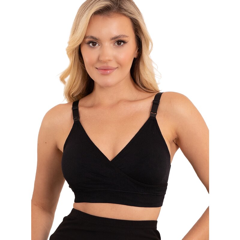 Sutien alaptat, Valentina, Din 92% poliamida si 8% elastan, Masura XXL/3XL, Black