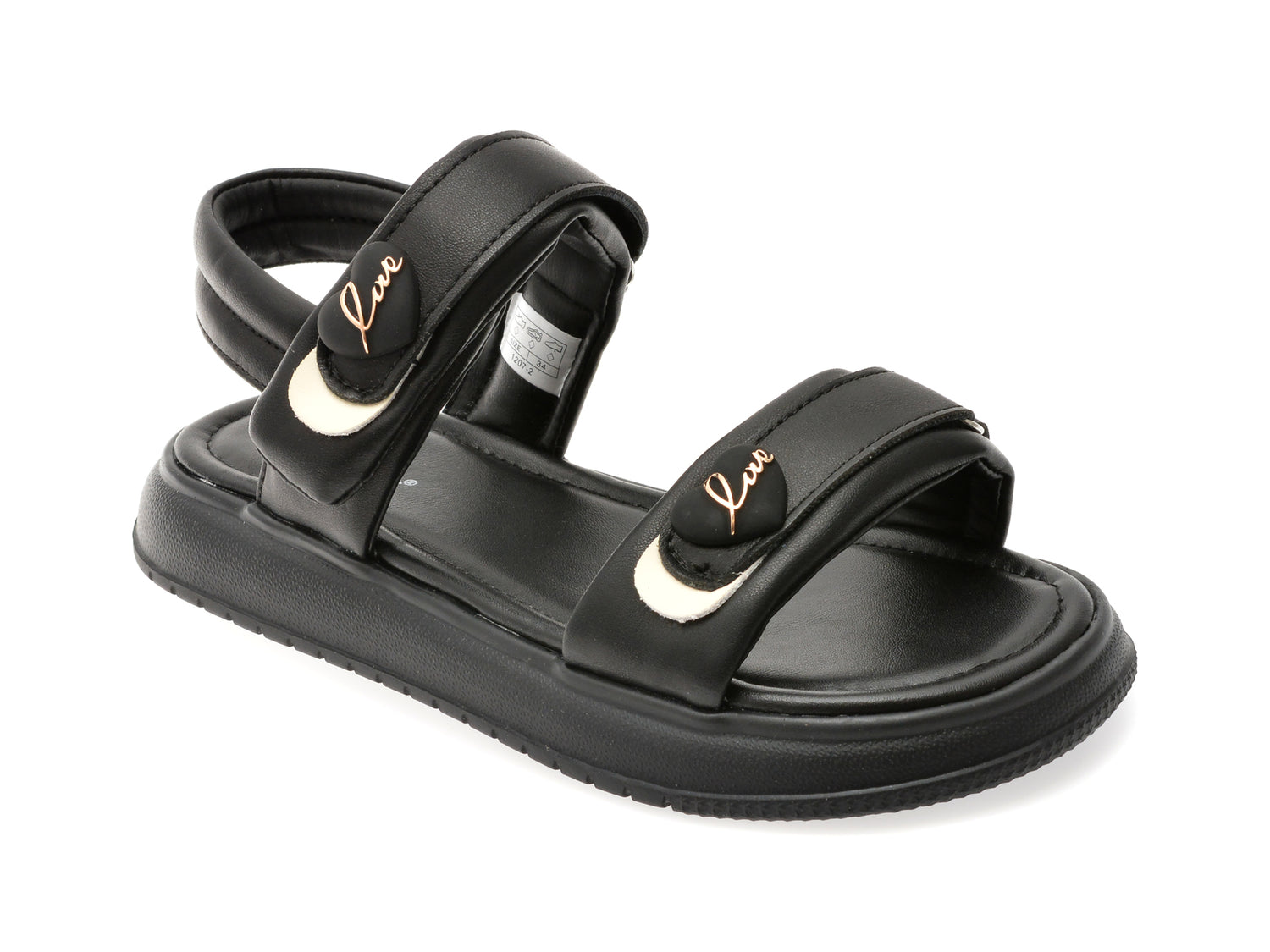 Sandale SELECTION KIDS negre, 12072, din piele ecologica