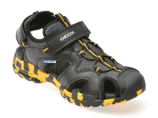 Sandale GEOX negre, J450RC, din material textil