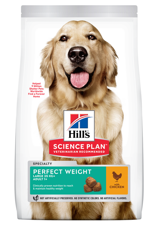 Hill's Science Plan Canine Adult Perfect Weight Large Breed Chicken, 12 kg
