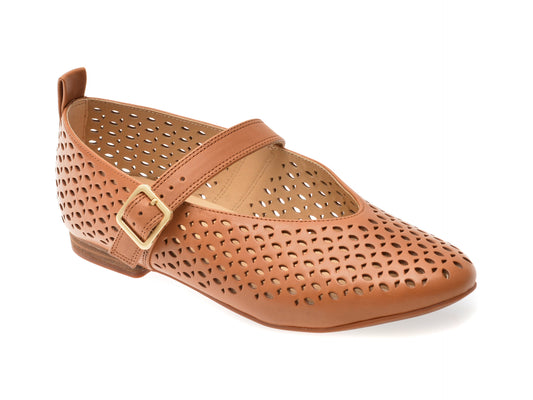 Balerini CLARKS maro, FAWNA JANE, din piele naturala