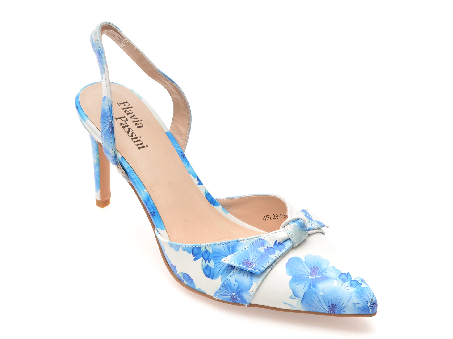 Pantofi eleganti FLAVIA PASSINI albastri, E504, din piele naturala