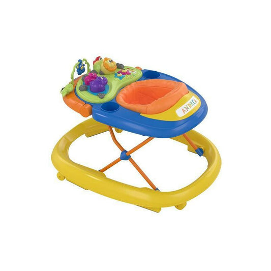 Premergator, Chicco, Reglabil pe inaltime in 3 pozitii, Cu muzica, Pliabil, Pana la 12 kg, Yellow/Blue