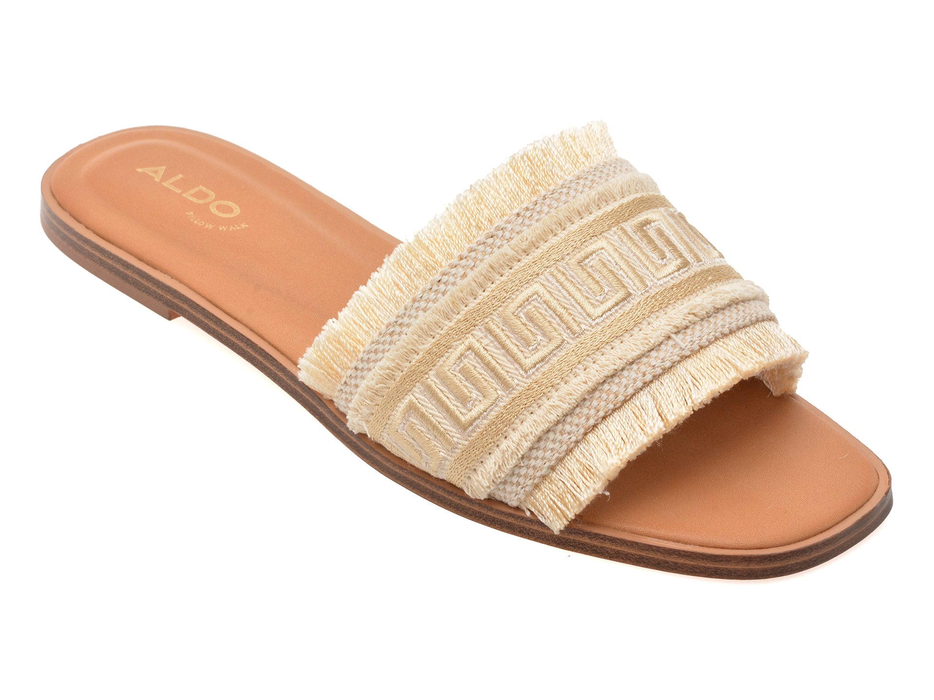 Papuci ALDO aurii, NALANI 711, din material textil