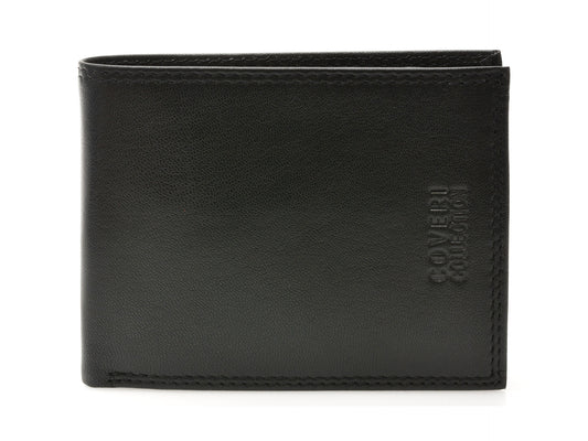 Portofel COVERI COLLECTION negru, 808292, din piele naturala