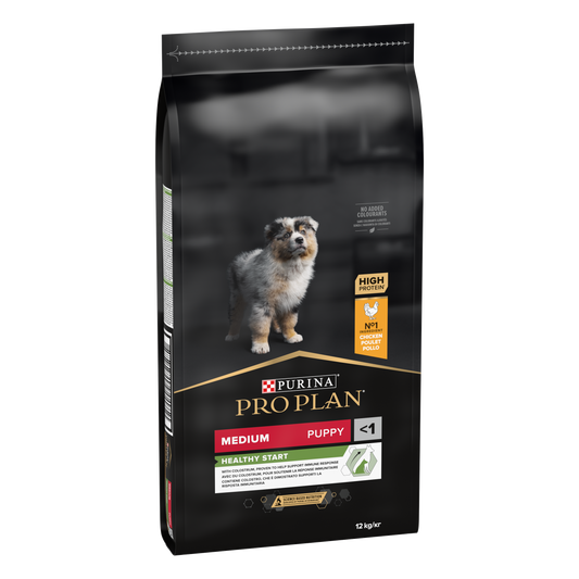 PURINA PRO PLAN PUPPY Healthy Start, Talie Medie, Pui, 12 kg