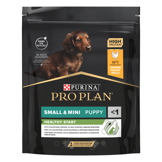 PURINA PRO PLAN PUPPY Healthy Start, Talie Mică și Foarte Mică, Pui, 700 g