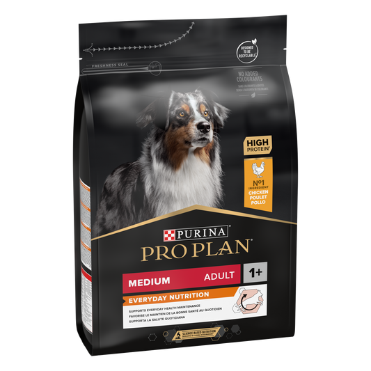 PURINA PRO PLAN ADULT Everyday Nutrition, Talie Medie, Pui, 3 kg