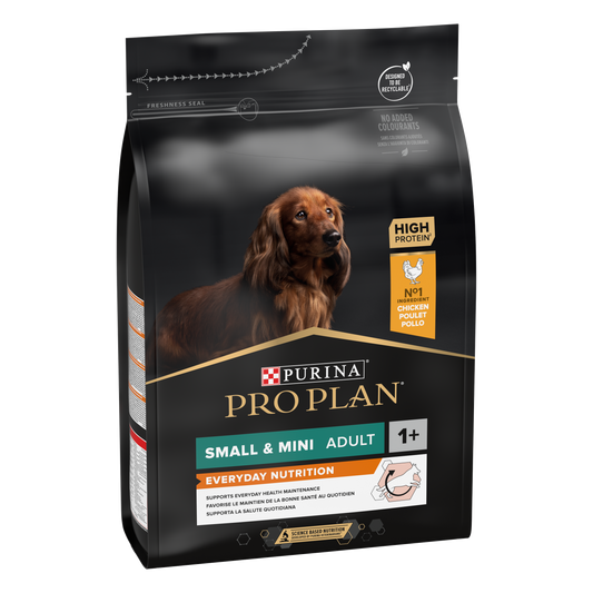PURINA PRO PLAN ADULT Everyday Nutrition, Talie Mică și Foarte Mică, Pui, 3 kg