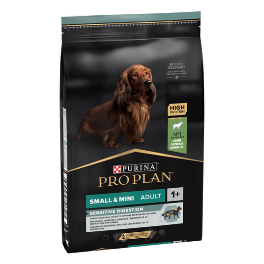 PURINA PRO PLAN ADULT Sensitive Digestion, Talie Mică și Foarte Mică, Miel, 7 kg